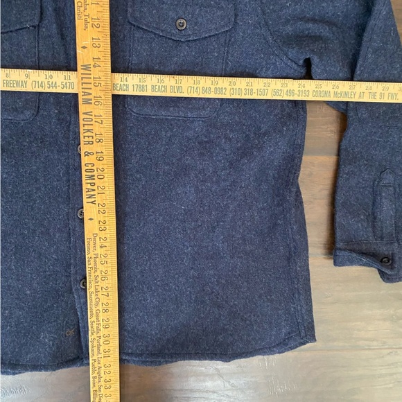 New Outerknown 100% Wool Shirt Jacket Navy Heather Men’s size variation $268 - Picture 10 of 15